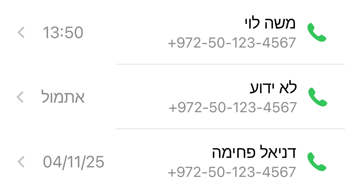 רשימת שיחות תמונה